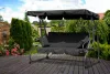 Cabrio-Gartenschaukelbett grau