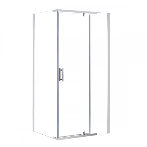 Galatro 80x100 cm asymmetrische Duschkabine ohne Duschwanne