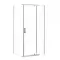 Galatro 80x100 cm asymmetrische Duschkabine ohne Duschwanne