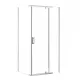 Galatro 80x100 cm asymmetrische Duschkabine ohne Duschwanne