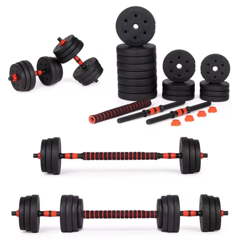 Verstellbare Kurzhanteln 2x15 kg Hantelsatz 30 kg Stange