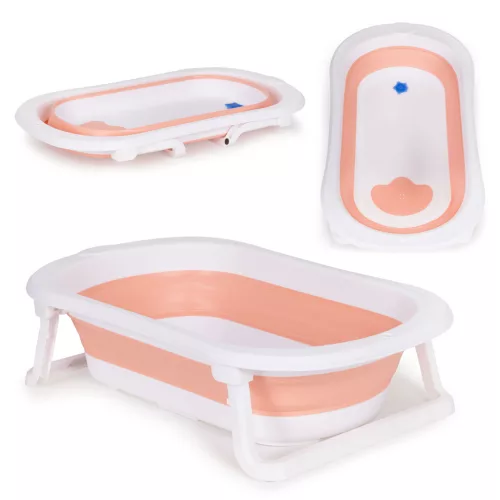Babywanne mit klappbarem Ablauf Pink