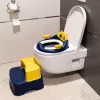 Toilette mit Treppe und Plattform