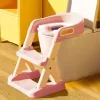 Toilettensitz mit Stufen und Leiter rosa