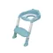 Toilette mit absteigender Treppe blau