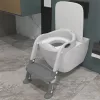 Toilette mit Treppeneinschnürung grau
