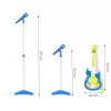 Elektrische Gitarre Mikrofonständer für Kinder mp3 Blau