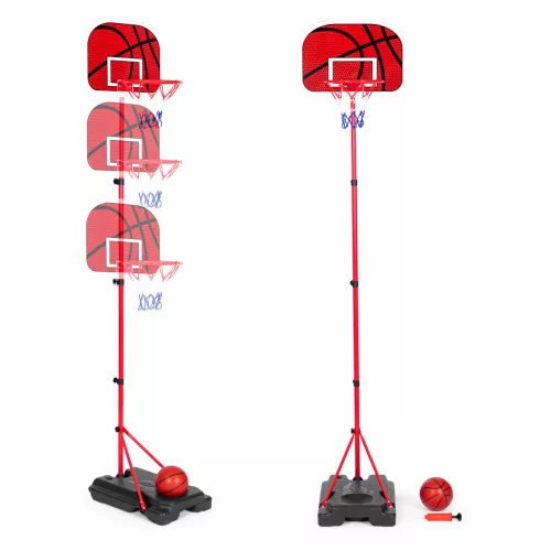 Höhenverstellbarer Basketballkorb für Kinder, mit Ballpumpe