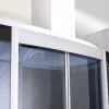 Emilia 85x135 cm Hydromassage-Badewannenkabine mit Elektronik Schwarz