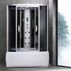 Emilia 85x150 cm Hydromassage-Wannenkabine mit Elektronik Schwarz