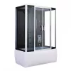 Emilia 85x150 cm Hydromassage-Wannenkabine mit Elektronik Schwarz