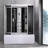 Emilia 85x170 cm Hydromassage-Badewannenkabine mit Elektronik Schwarz