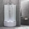 Karolino 80x80 cm Weiße Duschkabine mit tiefer Wanne