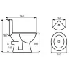 KR61 Eck-Monobloc-WC mit Sitz