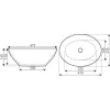KR-707 schwarz-goldener Keramik-Waschtisch mit Marmordekor