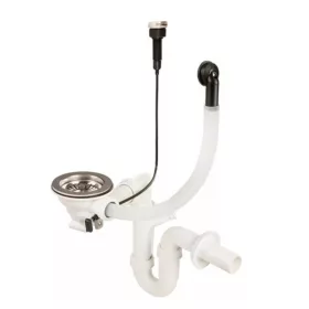 Siphon für 1-Kammer-Spülbecken mit automatischem Ablauf