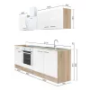 Yorki 210 Küchenmöbel, Version mit unterem Backofen