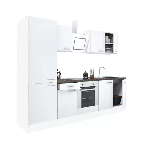 Yorki 270 Küchenzeile mit unterem Backofen, Regalversion