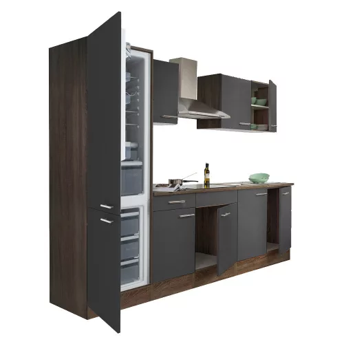 Yorki 270 Küchenzeile mit Unterbaukühlschrank