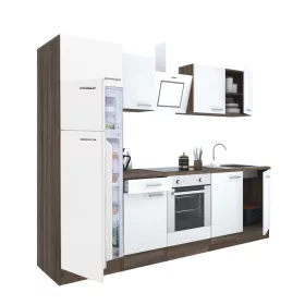   Yorki 270 Küchenzeile mit Backofen unten, Gefrierschrank oben und Kühlschrank