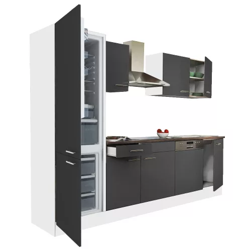 Yorki 280 Küchenzeile mit Unterbaukühlschrank