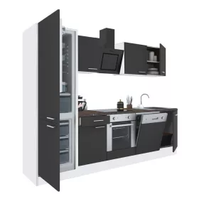   Yorki 280 Küchenzeile mit unterem Backofen, Sub-Kühlschrank mit Kühlschrank