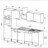 Yorki 280 Küchenmöbel mit Backofen und Mikrowelle