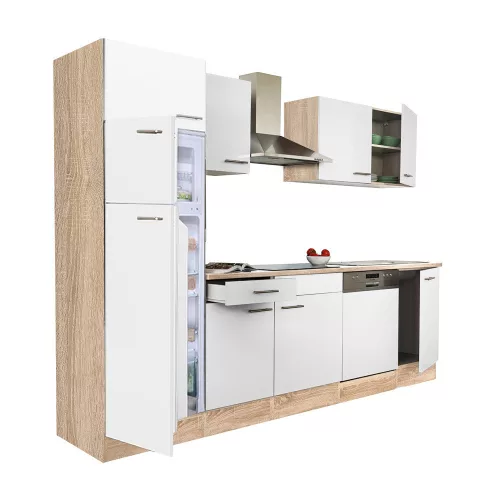 Yorki 280 Küchenzeile mit Top-Gefrierschrank und Kühlschrank