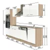 Yorki 280 Küchenmöbel mit Backofen und Mikrowelle