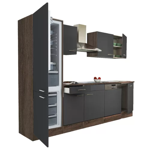 Yorki 280 Küchenzeile mit Unterbaukühlschrank