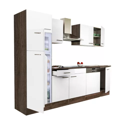 Yorki 280 Küchenzeile mit Top-Gefrierschrank und Kühlschrank