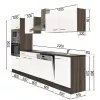 Yorki 280 Küchenmöbel mit Backofen und Mikrowelle