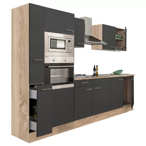 Yorki 300 Küchenzeile mit Backofen und Mikrowelle