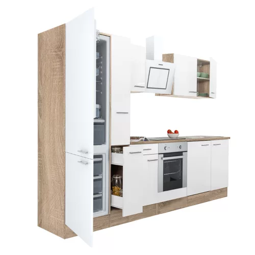 Yorki 300 Küchenzeile mit unterem Backofen, Sub-Kühlschrank mit Kühlschrank