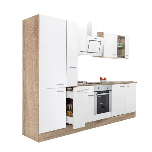 Yorki 300 Küchenzeile mit unterem Backofen, Regalversion