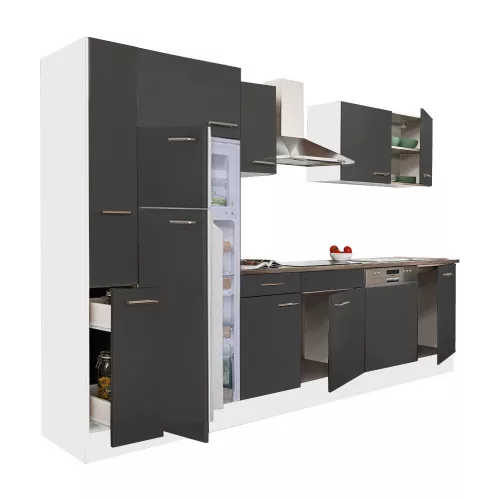 Yorki 310 Küchenzeile mit Top-Gefrierschrank und Kühlschrank