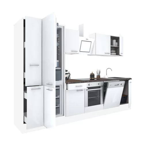 Yorki 310 Küchenzeile mit unterem Backofen, Sub-Kühlschrank mit Kühlschrank