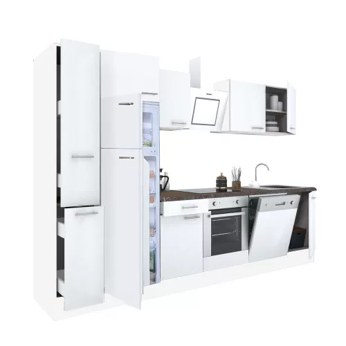 Yorki 310 Küchenzeile mit unterem Backofen, oberem Gefrierschrank und Kühlschrank