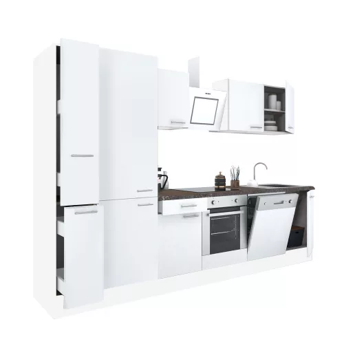 Yorki 310 Küchenzeile mit unterem Backofen, Regalversion
