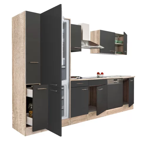 Yorki 310 Küchenzeile mit Unterbaukühlschrank