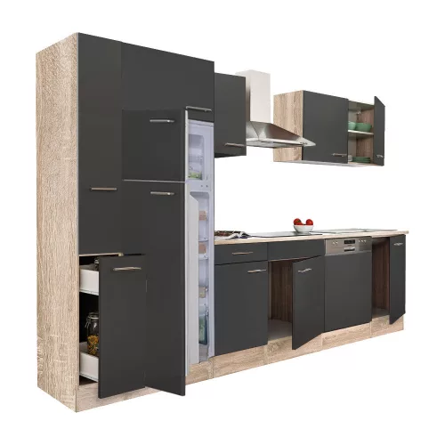 Yorki 310 Küchenzeile mit Top-Gefrierschrank und Kühlschrank