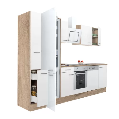 Yorki 310 Küchenzeile mit unterem Backofen, Sub-Kühlschrank mit Kühlschrank