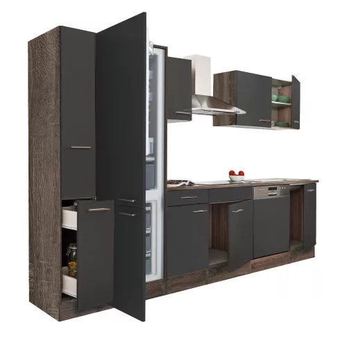 Yorki 310 Küchenzeile mit Unterbaukühlschrank
