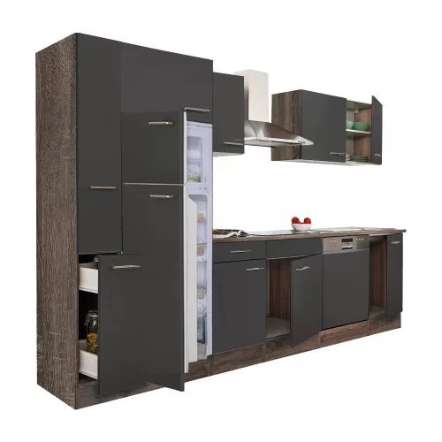 Yorki 310 Küchenzeile mit Top-Gefrierschrank und Kühlschrank