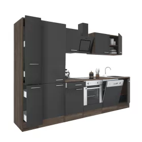 Yorki 310 Küchenzeile mit unterem Backofen, Regalversion
