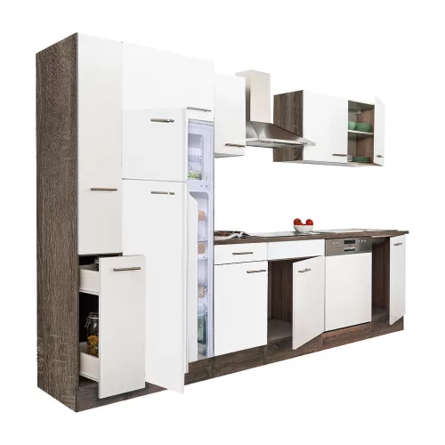 Yorki 310 Küchenzeile mit Top-Gefrierschrank und Kühlschrank