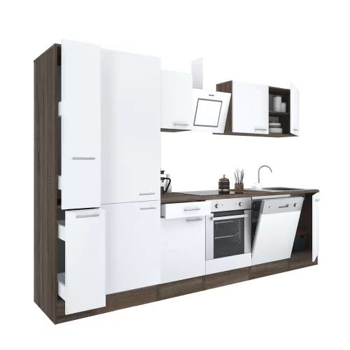 Yorki 310 Küchenzeile mit unterem Backofen, Regalversion