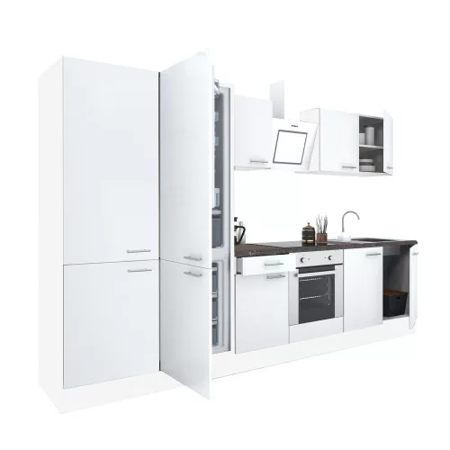 Yorki 330 Küchenzeile mit unterem Backofen, Sub-Kühlschrank mit Kühlschrank