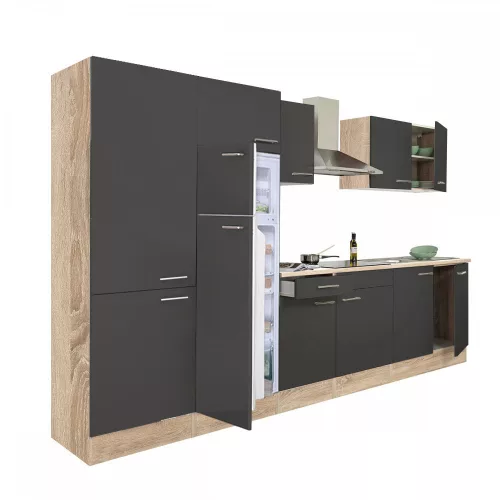 Yorki 330 Küchenzeile mit Top-Gefrierschrank und Kühlschrank