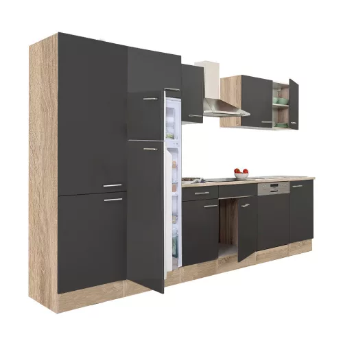 Yorki 340 Küchenzeile mit Top-Gefrierschrank und Kühlschrank